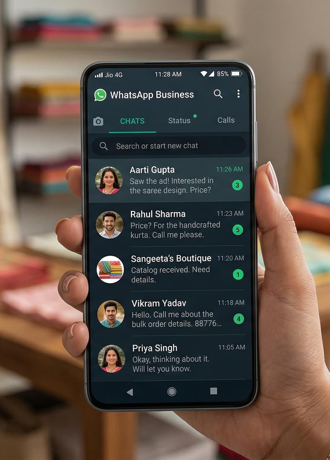 WhatsApp Leads Dashboard